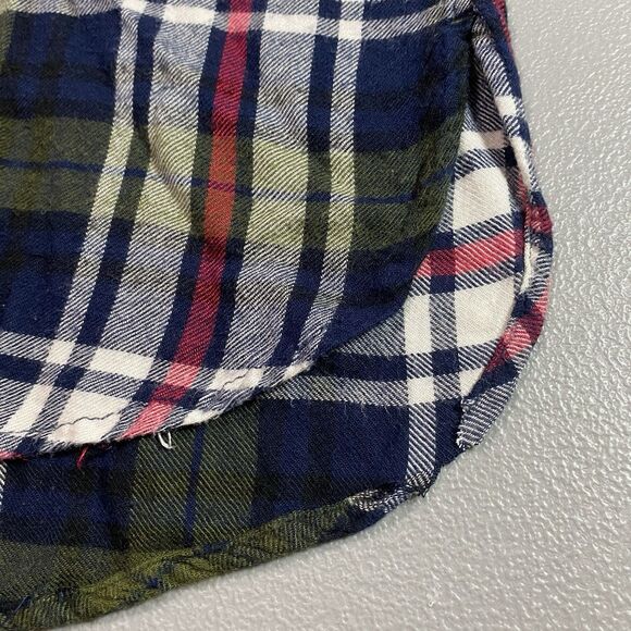 AMERICAN EAGLE Boyfriend Plaid Flannel Shirt Ahh-Mazingly Soft Womens M Blue - Picture 6 of 13